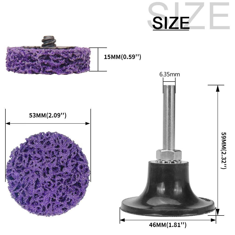 1/4 Inch Holder Rust Remover Wheel Quick Change Abrasive Wheels Polishing Strip Disc Surface Prep
