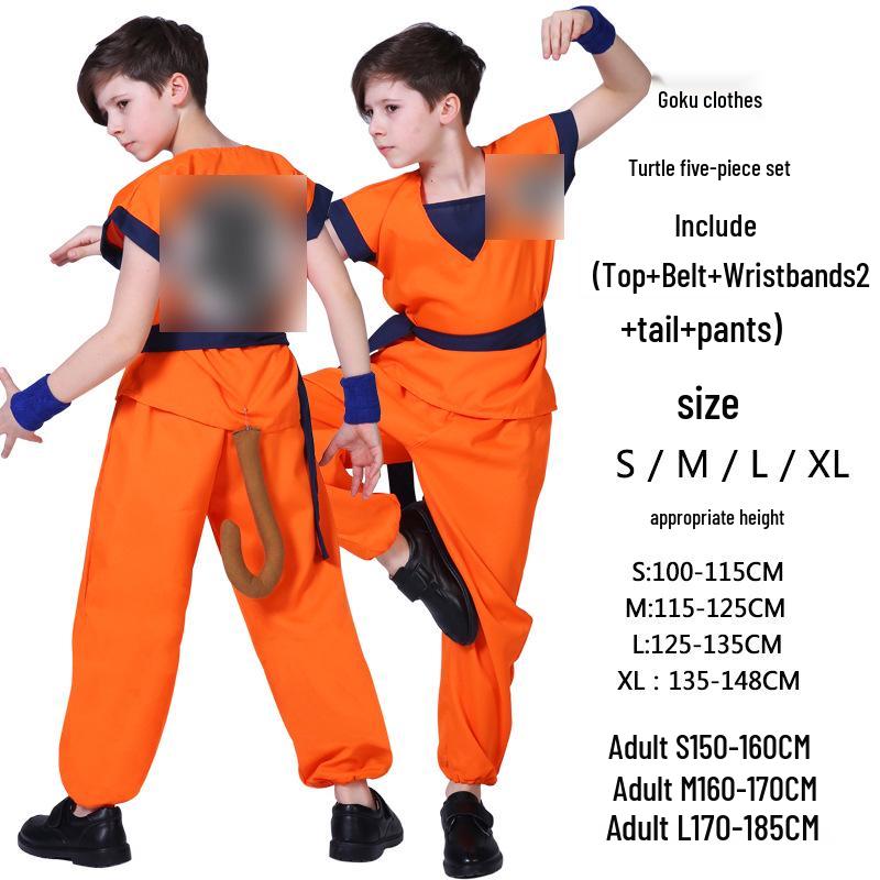 Dragon Ball Goku Kamehameha Boys' Cosplay Costume for Halloween and Performances