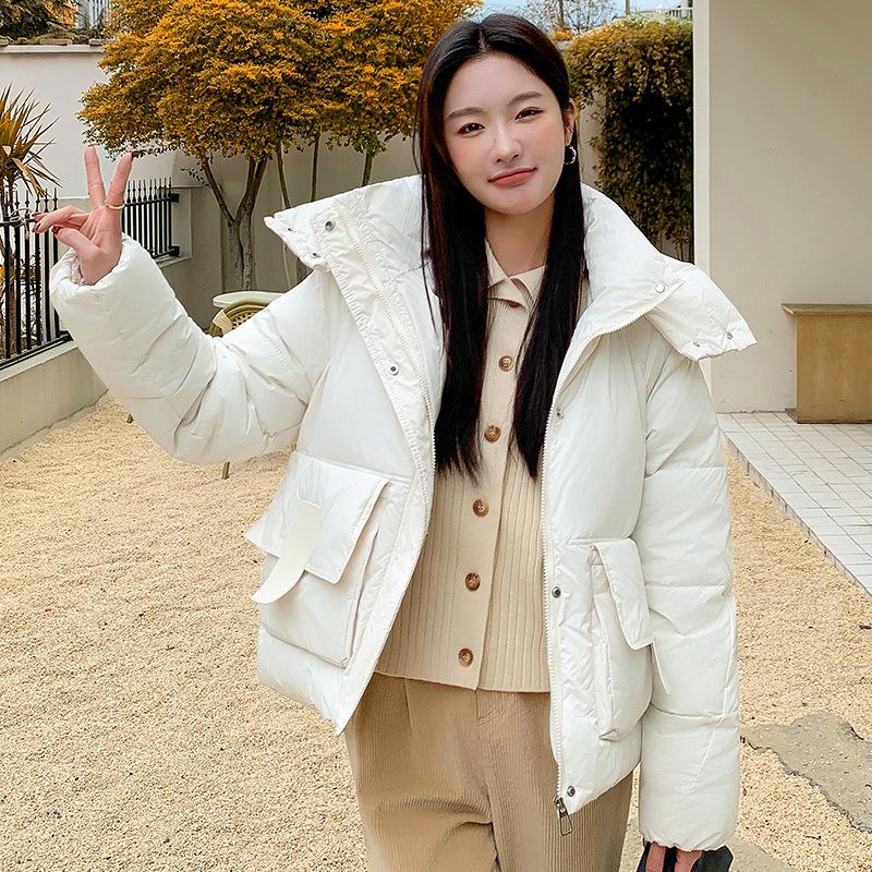 2024 Cappotto Parka Coreano Largo con Cappuccio Donna Inverno Spesso Imbottito in Cotone Giubbotti Femminili Caldi Piumino Giacca Invernale Donna Capispalla