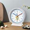Early Education Desk Clock Needle Display Quartz Alarm Clock Silent Sweep Movement Silent Walking Soft Night Light Metal Frame