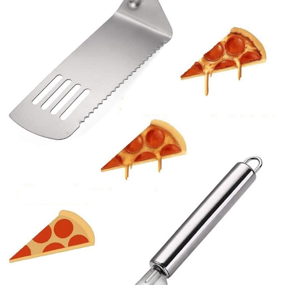 Pizza Comfortable Handle Dessert Cake Tool Pie Server Serrated Spatula Slicer