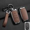 Car Key Case Cover For Land Rover Sport Freelander Discovery 4 Range Rover Sport LR4 2010-2012 Zinc Alloy Leather Auto Keychain