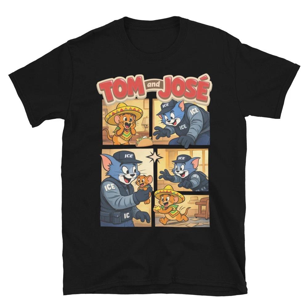 Tom and Jose Comic Unisex T-Shirt Political Ice Satire T-shirt S