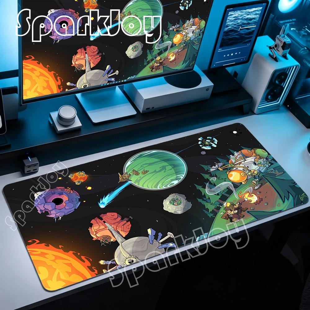 Anime Gamer Outer Wilds Mousepad Laptop Universe Space Solar System Xl Mouse Pad Hd Desk Mat Pc Gaming Accessories Keyboard Pads