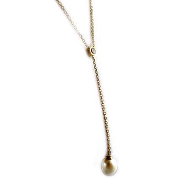 [E7591] - 'Unique' White Gold-Plated Necklace