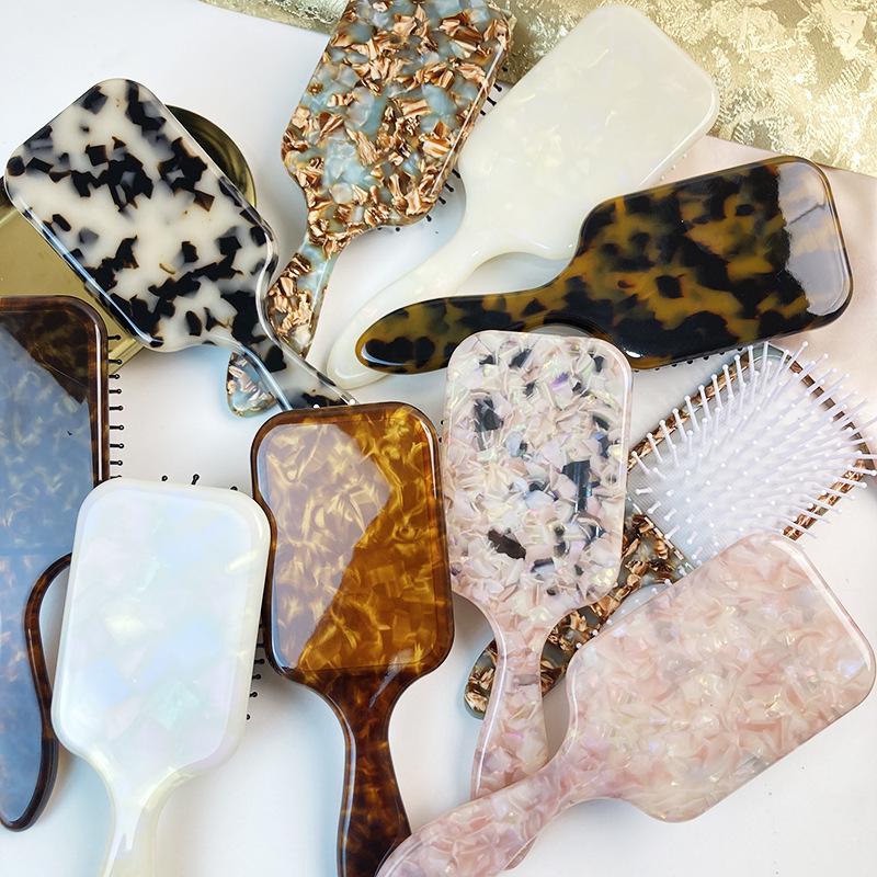 European Acetate Fiber Airbag Comb for Girls – Fluffy Crown Massage Cushion Comb