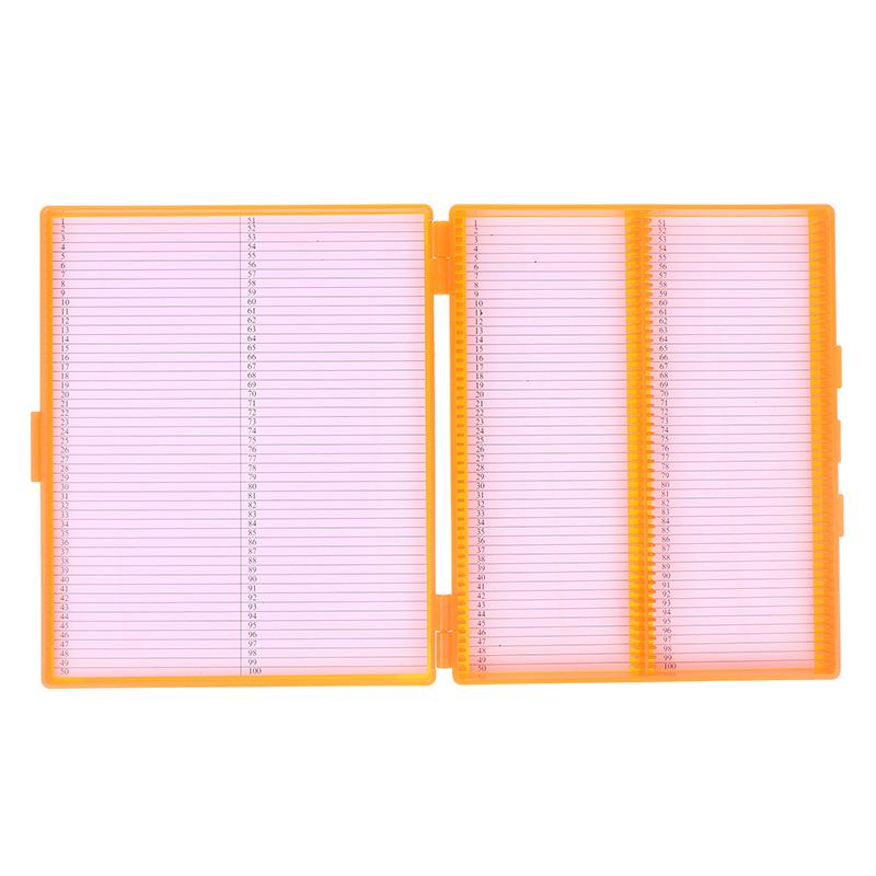 1PCS 4 Colors Plastic Rectangle Hold 100 Microslide Slide Microscope Box Laboratory Supplies Material Teaching