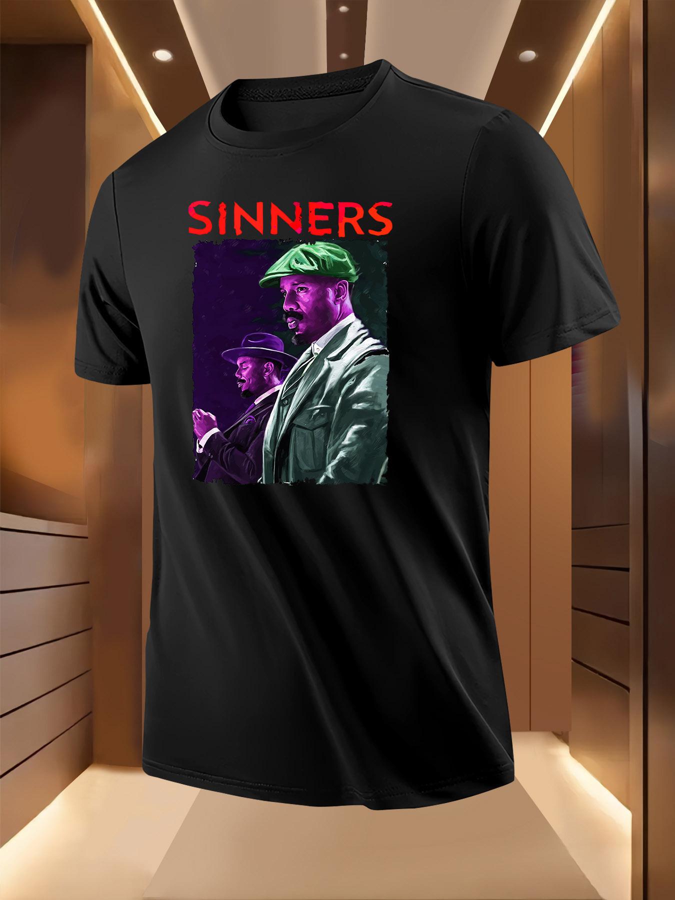 Purple Sinner Print Pattern Tshirt XXXL