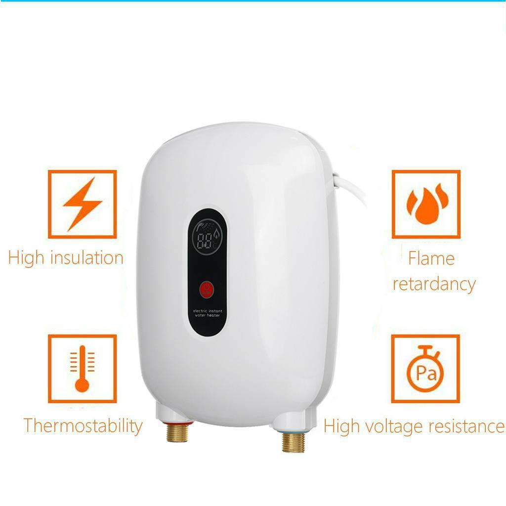 3500W/3000W Electric Hot Water Heater 3-second Household Instant Water Heating Tankless Bathroom Shower Heater Temperature Control