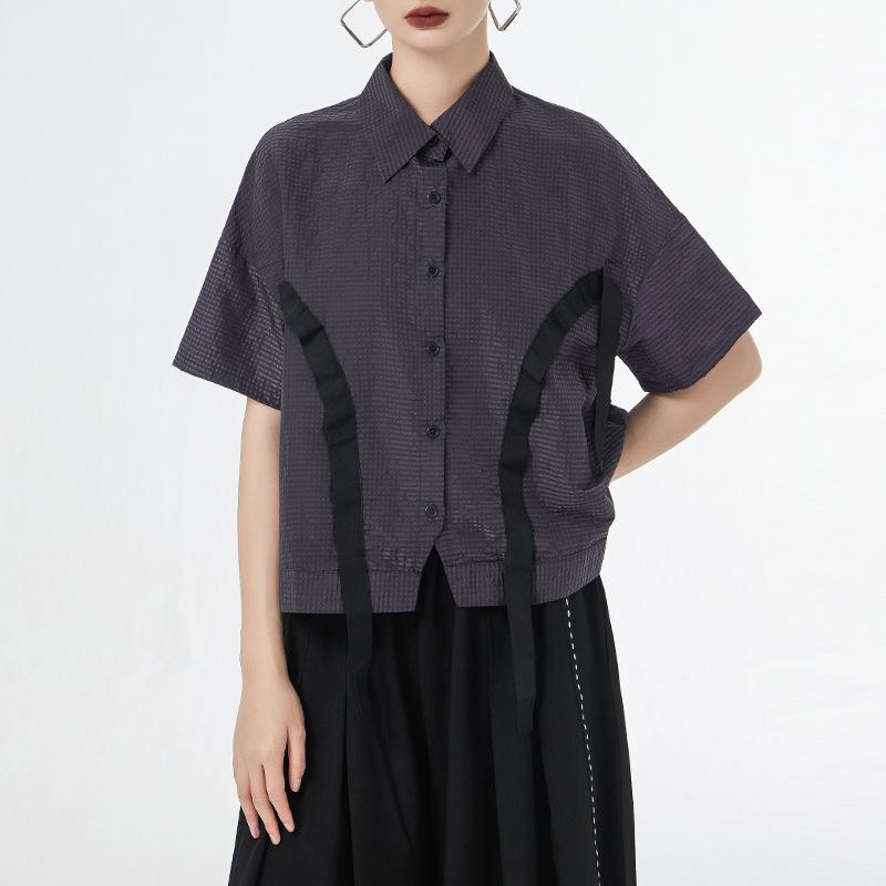 Xitao Patchwork Single Breasted Casual Fashion Women Shirt WLD11608