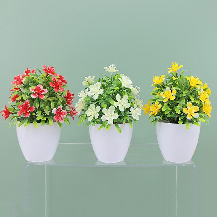 Causonis Simulation Japonica Plastic Flowers Green Plants For Decor Home
