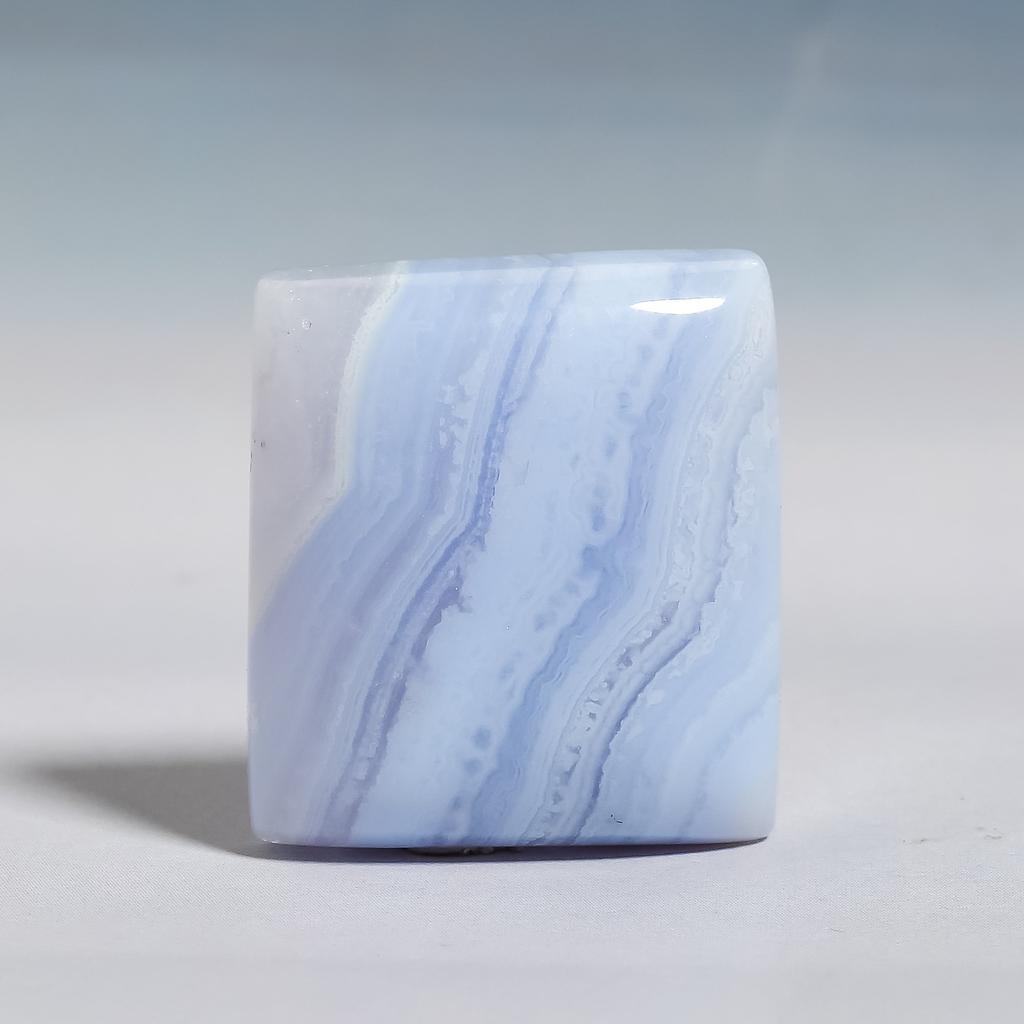 Blue Lace Agate 2.2x2.5mm Natural Cabochon Fine Loose 43.45Cts. w0C06