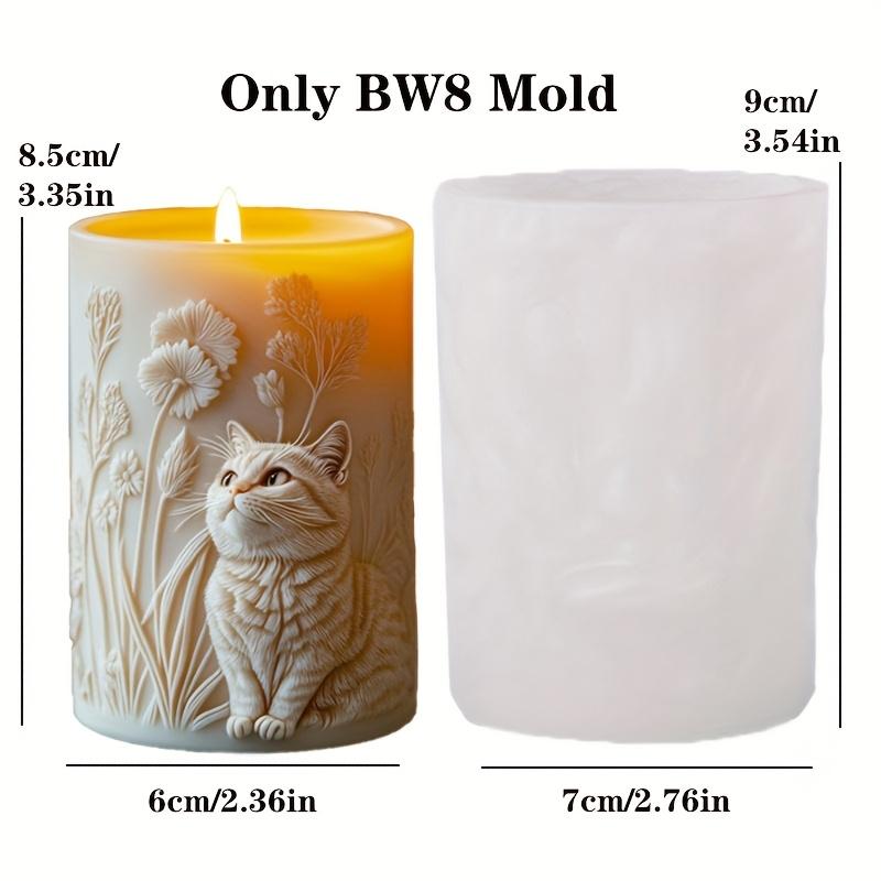 

Милая кошка рельефная цилиндрическая свеча силиконовая форма питомец кошка цветок растение рельефный цилиндр смола форма кошки рельефный цилиндр гипсовые формы