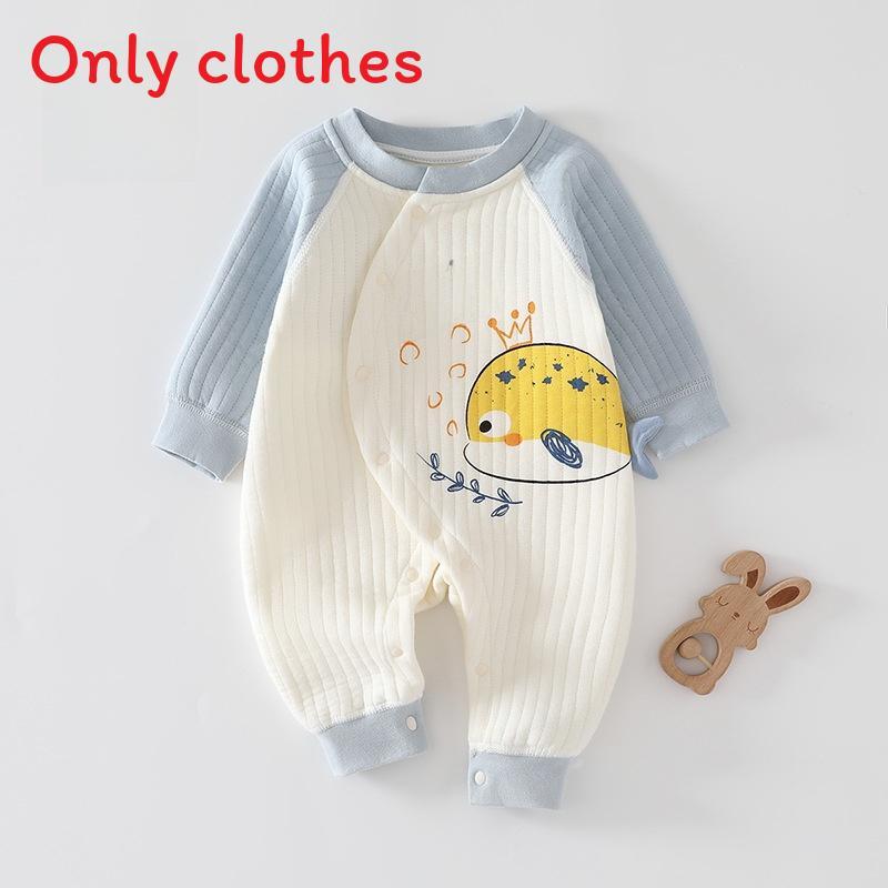 Baby Warm Fleece Baby Romper With Cartoon Animals Print Design For Winter And Autumn Newborns Baby Clothes