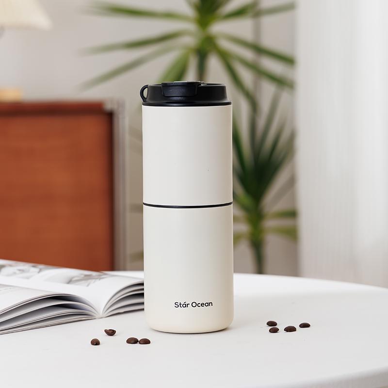 

Starocean Portable Semi-Automatic Coffee Machine with Integrated Grinder for Home and Travel