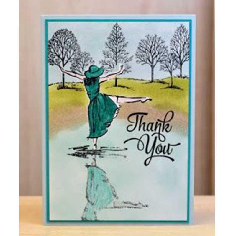 Metal Cutting Dies Dancing Girl and Stamp for DIY Scrapbooking Photo Album Decorative Embossing