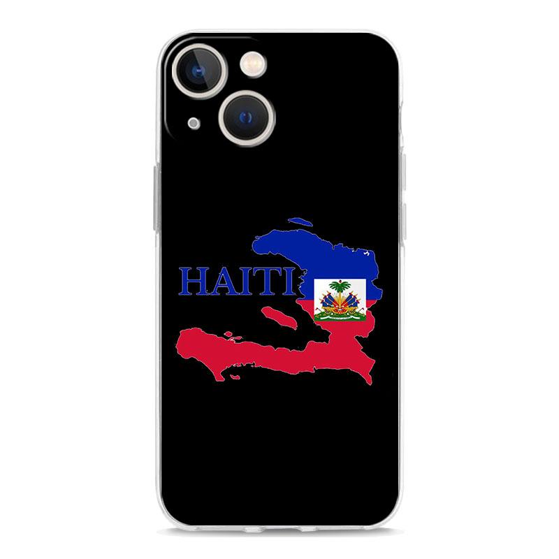 

Чехол для телефона для iPhone 15 14 13 12 Mini 11 Pro Max XS X XR 7 8 Plus Прозрачный Противоударный Силиконовый Чехол из ТПУ доставка Флаг Гаити iPhone 13 Pro