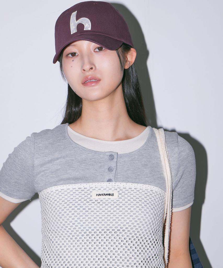 Haebeueoweil H Lace Applique Cap (Wn)