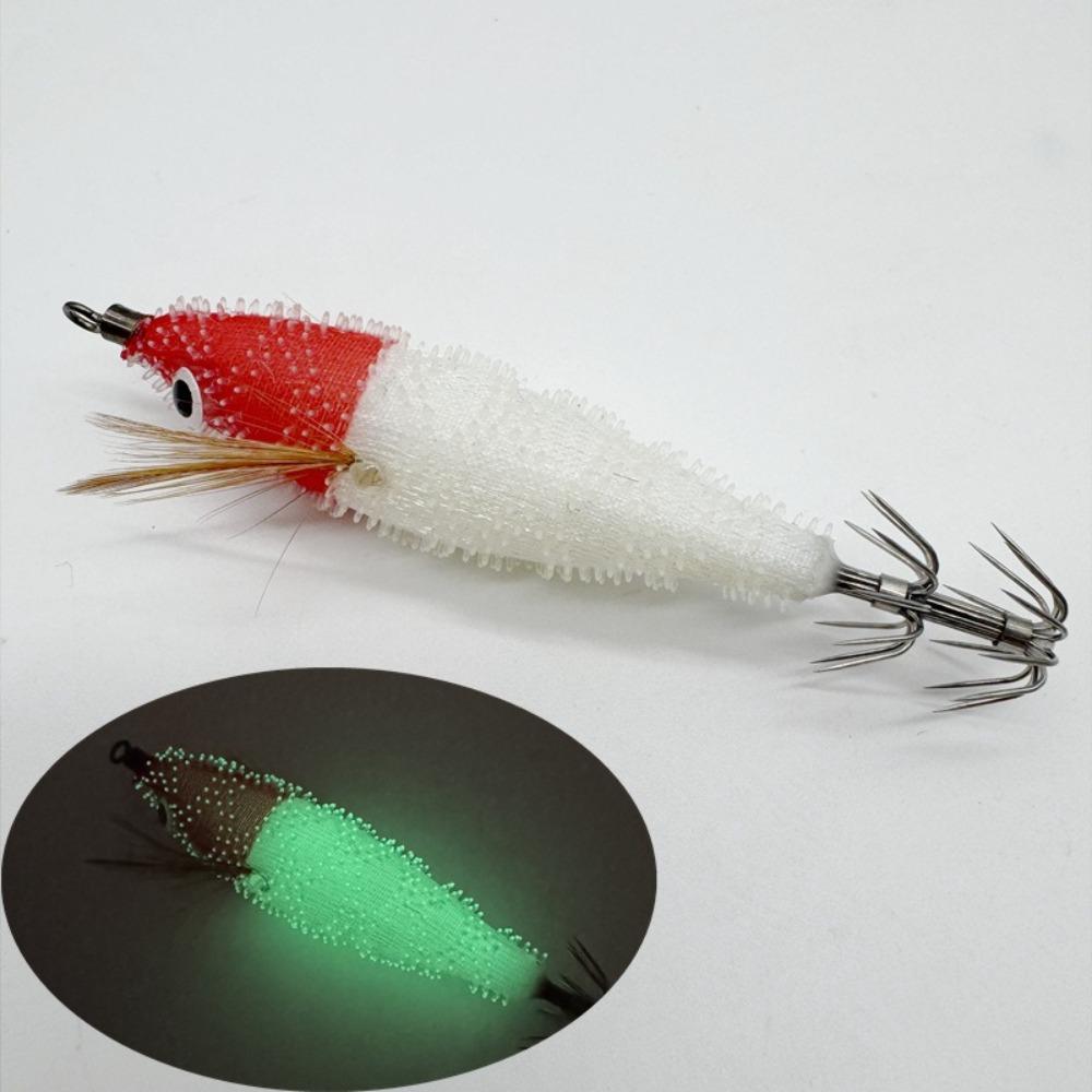Luminous Wood Shrimp Lures Simulation Octopus Lure 2025 Squid Hook