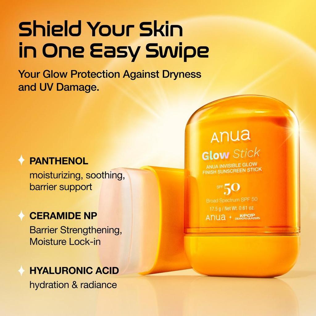 [K-Pop Dämonenjäger] Anua Zero Cast Daily Glow Finish Sonnenschutz-Stick 18g Doppelpackung / KDH