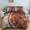 Bohemian Duvet Cover Set, Boho Bedding Set Bohemian Exotic Floral Comforter Quilt Cover for Boys Girls Teens Flowers Bedding Set
