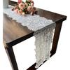 1 Pcs White Lace Table Runner 14 x 120 Inch Vintage Rustic Table Runner for Wedding Bridal Shower Baby Shower Party Decorations Embroidered Boho Lace