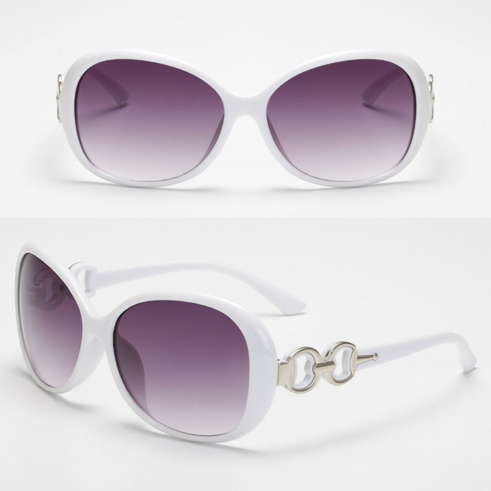 Sun-Protective Retro Sunglasses Big Frame Eyewear Black Shades Glasses  for Women