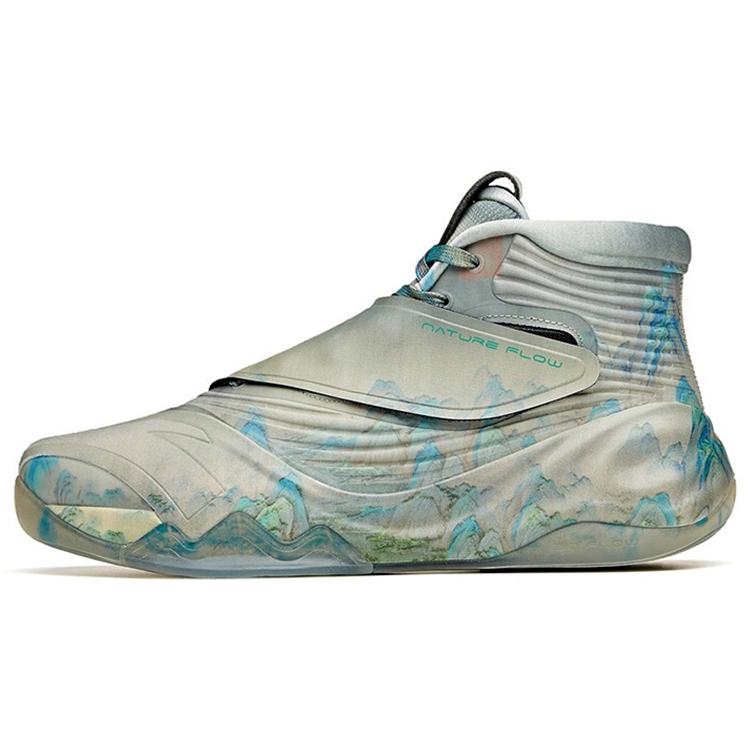 

Новые баскетбольные кроссовки Anta KT6 Norman Jiangshan с амортизацией, противоскользкой и износостойкой подошвой, с высоким верхом, серо-синие 112111101-15 44.5