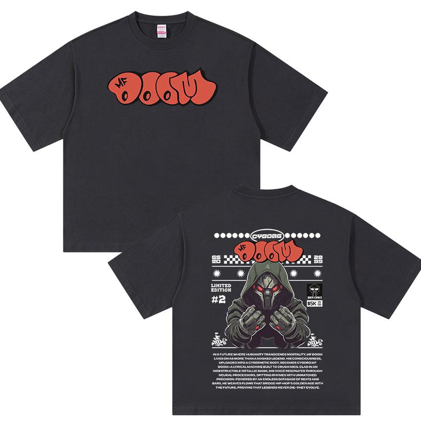 Limited MF DOOM Madvillainy Metal 2025 New Album T Shirt Men's Hip Hop Punk 100% Cotton T-shirt Unisex Fans Gift Tees Streetwear