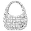 Fashion Minimalist Versatile Zipper Polyester Cloud Bag Shoulder Tote Mini Women Bags Silver 0973537044