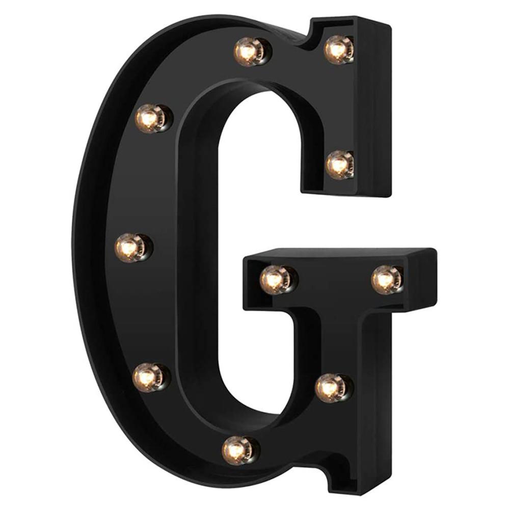 Newly Design Led Letters Lights 26 Alphabet Black Decorative Marquee Lamps for Wedding Party Birthday Home Bar Decoration