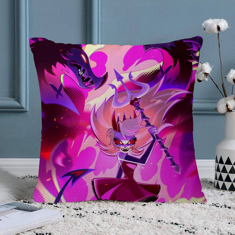 Anime HHazbin HHotel Maple Design Cushion Cover Happy Autumn Harvest Decor Holiday Decorati Pillow Cover