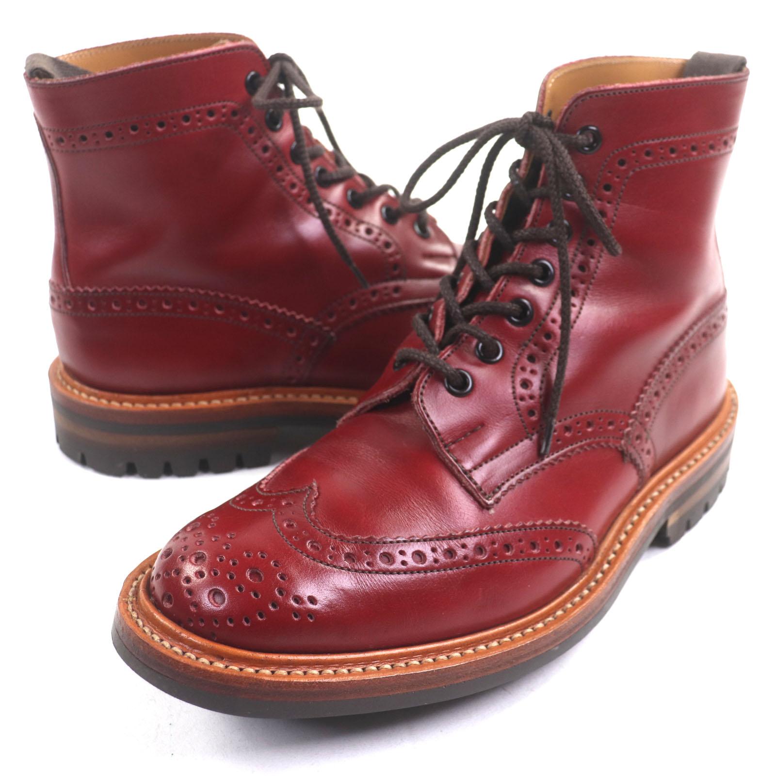 

Чудові черевики Tricker s MALTON Червона шкіра чоловічі M2508 Вживані