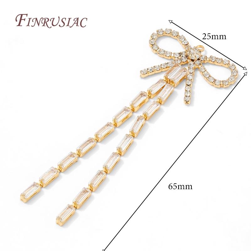 18K Gold Plated Brass Chain Tassel Charms For Jewelry,Tassel Earring Components,DIY Jewelry Making Supplies