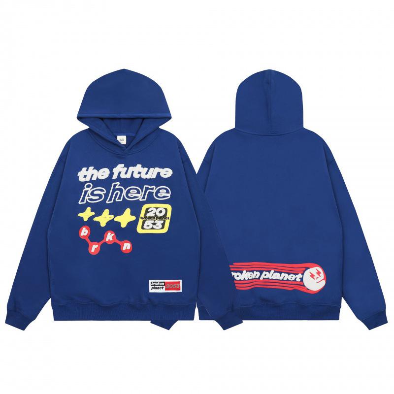 American Trendy BROKEN PLANET MARKET Fleece-lined Hoodie for Men & Women - Autumn/Winter Collection