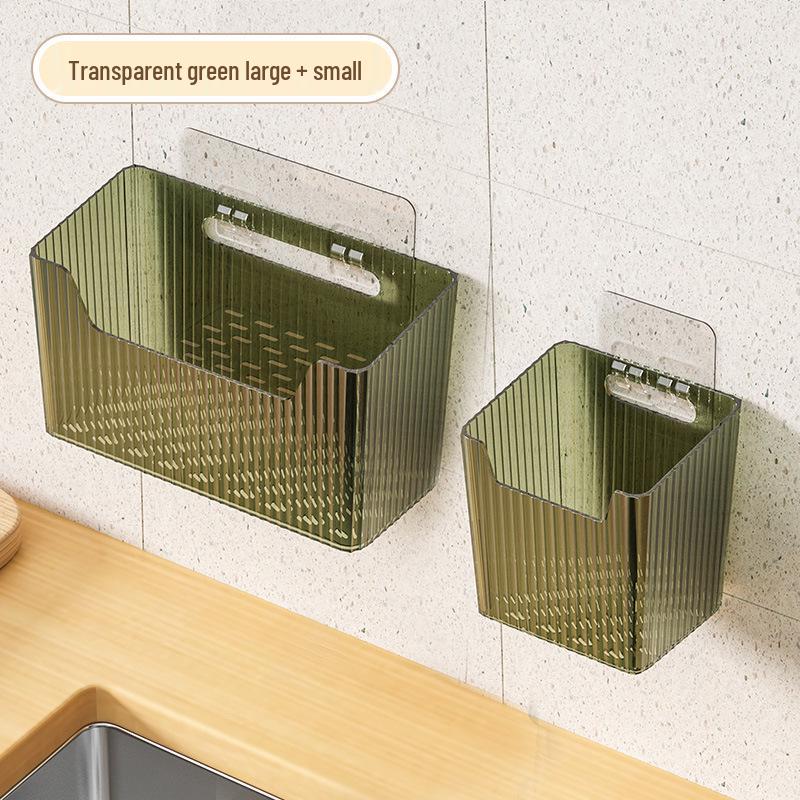 Wandmontierter Küchenkorb: Bohrfreie Aufbewahrung für Zwiebeln, Ingwer & Knoblauch; Gewürzregal & Mehrzweck-Organizer.