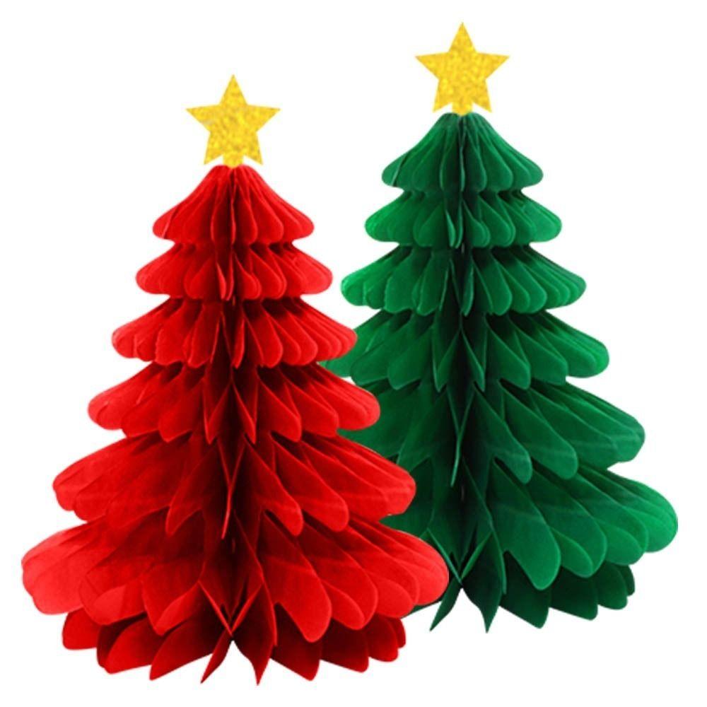 3D Design Honeycomb Hanging Decorations Paper Material Hanging Style Honeycomb Tree Ornaments Bell Shape