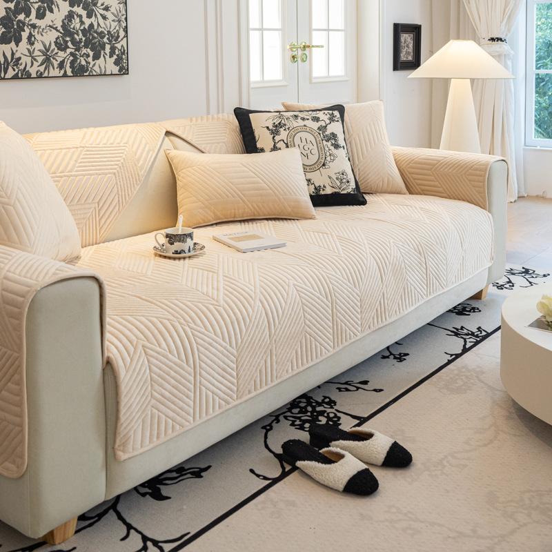 Nordic Sofa Cushion, Simple Modern Leather Sofa Cover, Non-Slip Seat Cushion, Universal Dutch Velvet Sofa Cover Cover For All Seasons