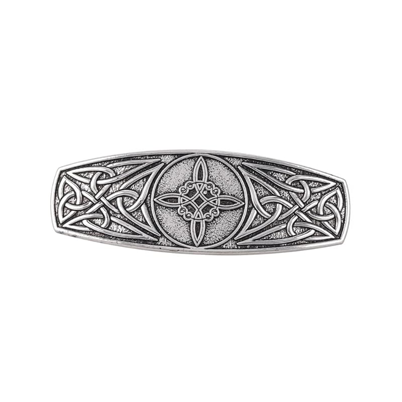 TEAMER Fashion Vintage Celtic Knot Hair Clip Metal Barrettes Pattern Engraved Headwear Witches Knot Hair Accessories for Women Witches Knot 1 - Antique