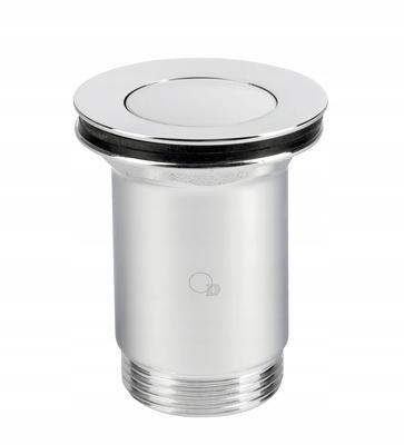 Small Click-Clack Chromed Plug with Overflow 11/4