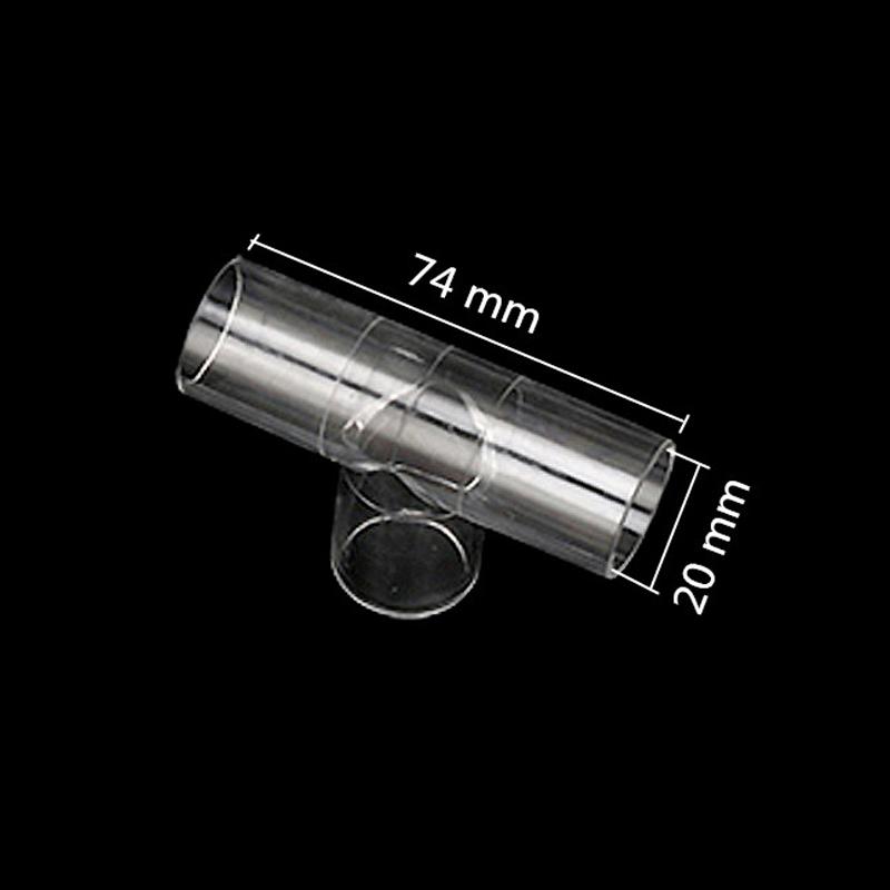DN20 Acrylic Transparent Aquarium Tube Inner Diameter 20mm Tee Straight Elbow Connector End Cap Aquarium Fish Tank Accessories