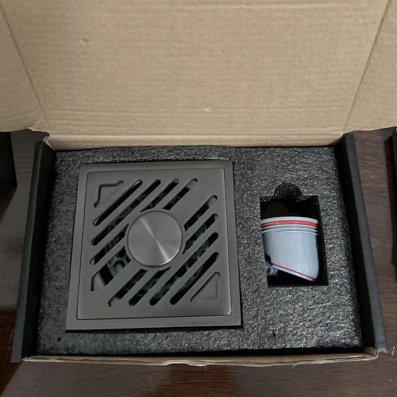 MDNG Gunmetal Gray Bathroom Shower Floor Drain