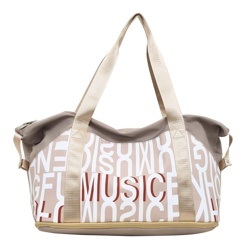 New printed large-capacity fitness bag short-distance business trip storage travel bag dry and wet separation yoga bag manufacturer wholesale
