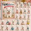 Cute Animal Desk Ornaments 24 Days Dog Advent Calendar 2026, 2D Acrylic Puppy Christmas Pajamas Series Hanging Pendants Countdown Calendar,