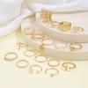iF ME 18Pcs/set Personalized Heart Star Ring Set Crystal Multilayer Wave Gold Rings for Women Jewelry Accessories