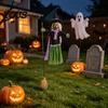 Premium Halloween Decoration Materials Animated Witch Decoration, Sound Activated Lighted Haunted House Prop, Hanging Ornament Creepy Flying