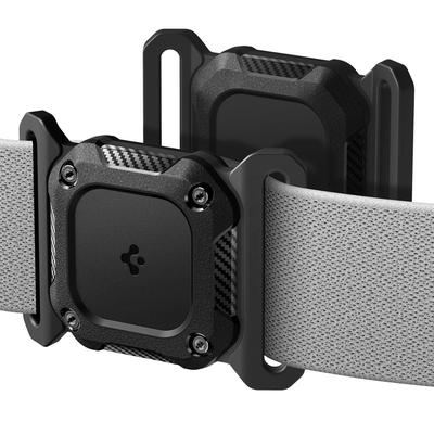 Spigen AirTag Case for Pets, Waterproof, IPX8-Rated, Anti-Lost, Silicone, Tough Armor IP, ACS09780 (Black)