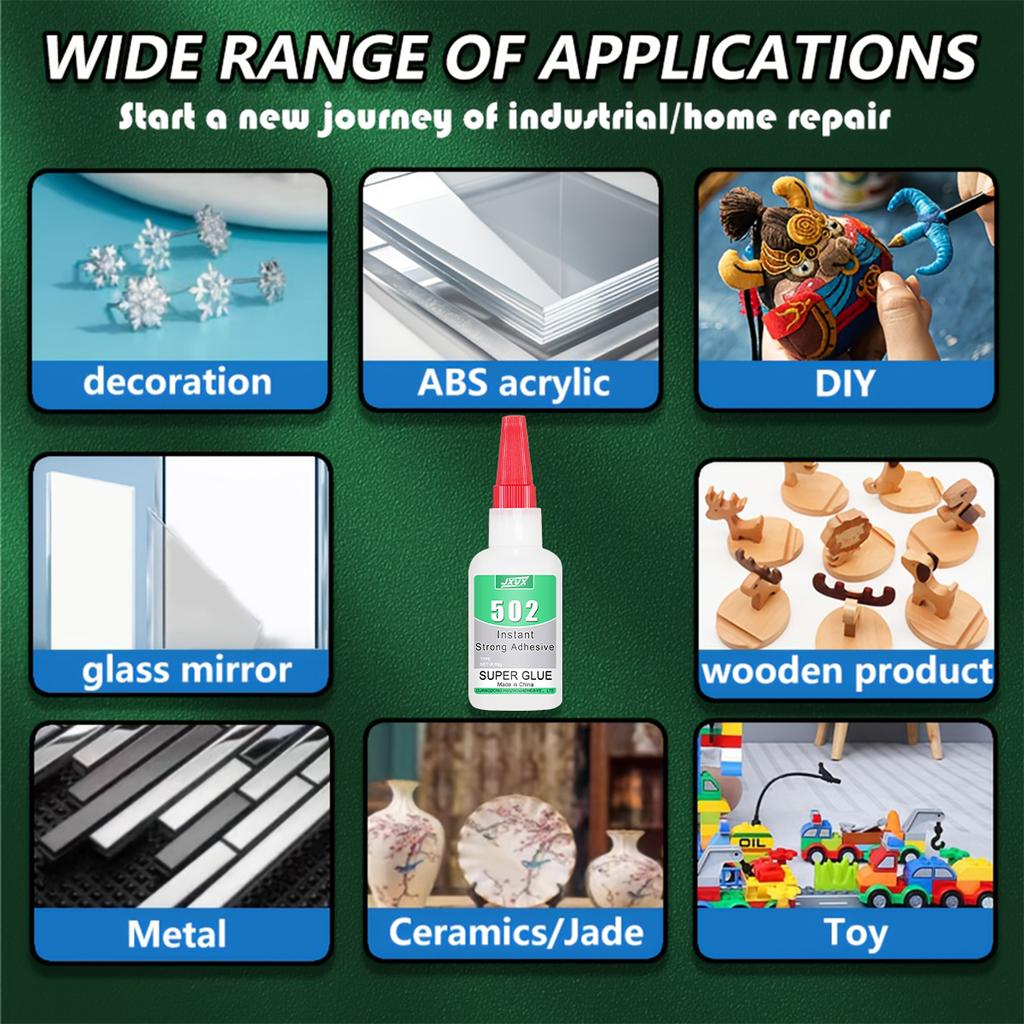 502 Super Glue Home Repair Kit – Factory Direct: Buy One, Get One Free – Instant Adhesive, All-Purpose Glue for Metal, Plastic, Glass and Wood