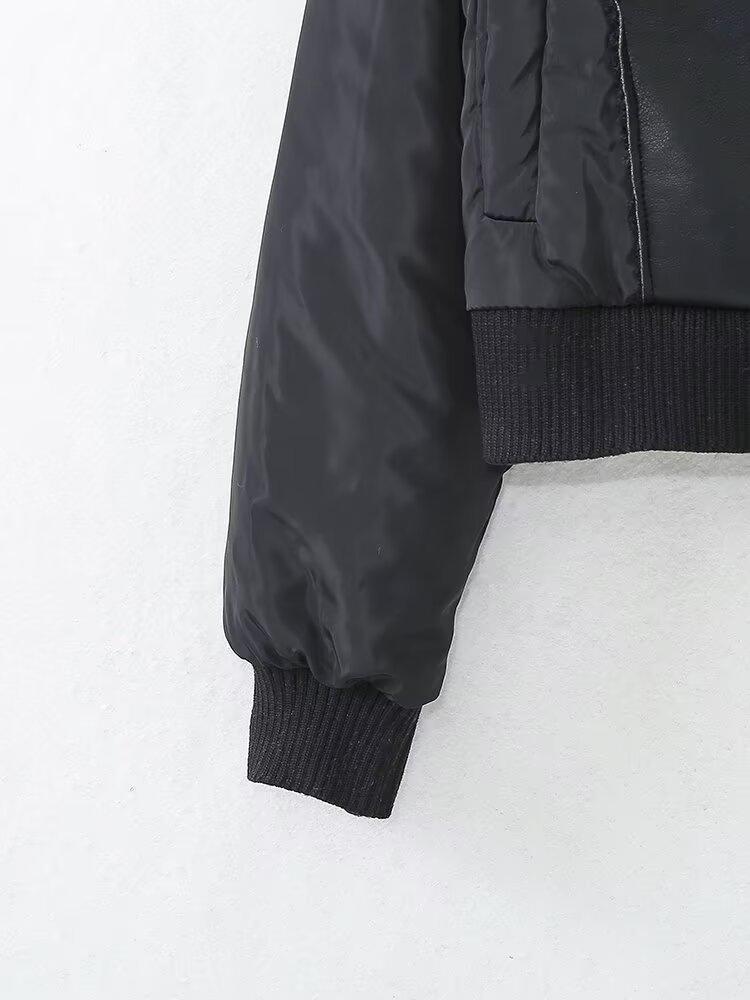 2024 Autumn Women's European & American Style Patchwork Double-Sided Jacket