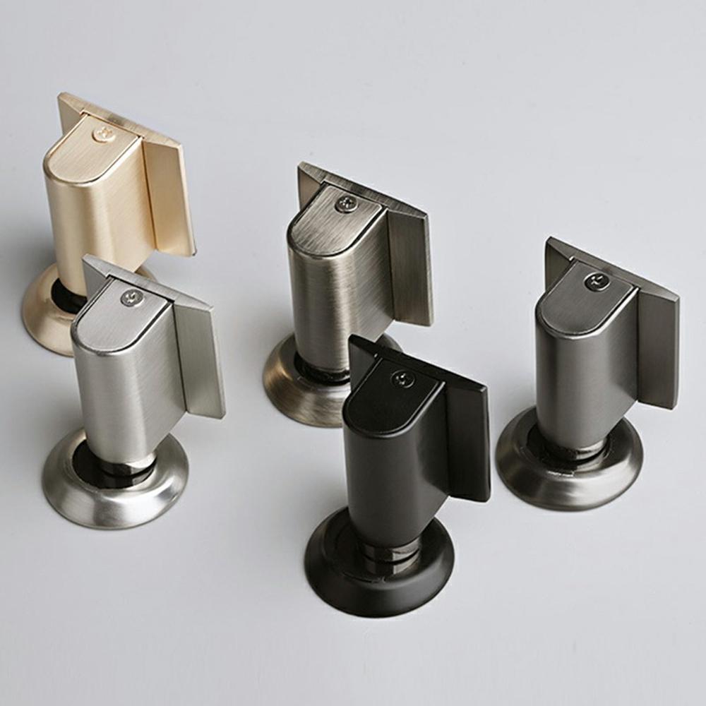 No-Drill Invisible Door Stopper Dual Magnetic Strong Hold Windproof Mute Cushioning Silicone Pad Anti-Collision